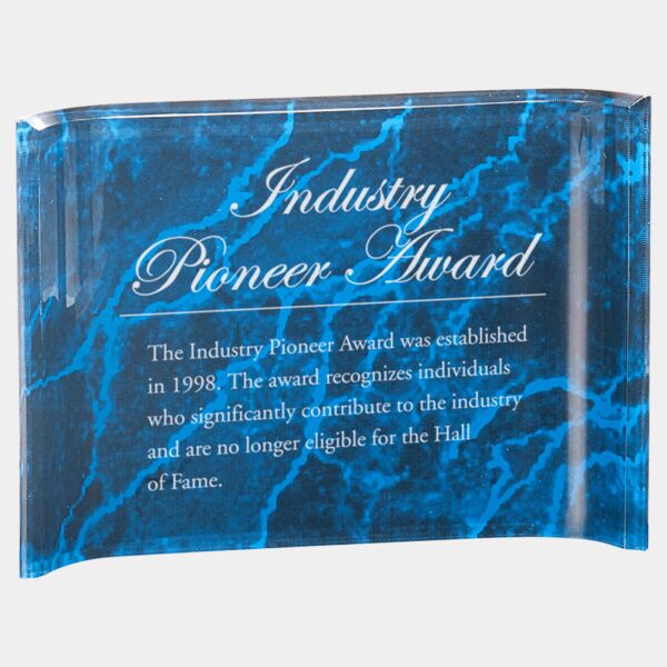 7" x 5" Marbleized Acrylic Crescent Thumbnail