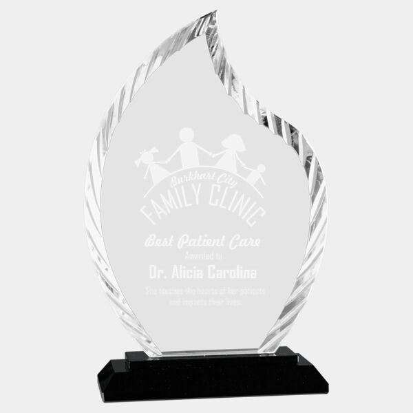 8" Flame Accent Glass on Base Thumbnail