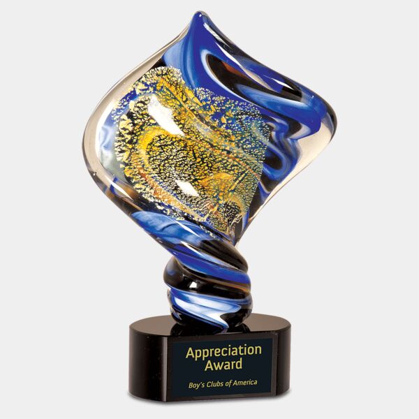 11" Diamond Twist Art Glass Thumbnail