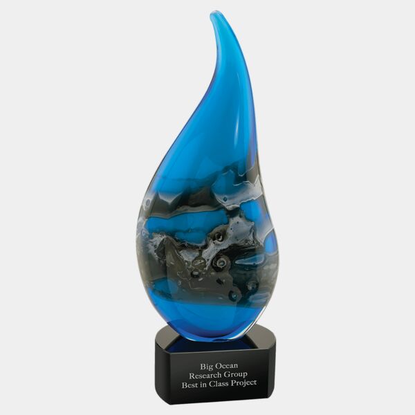 11 1/2" with and Accent Curved Raindrop Art Glass Thumbnail