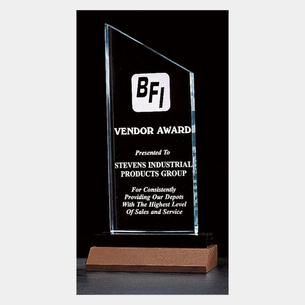 4 1/4" x 7 1/4" Zenith Series Jade Acrylic with Acrylic Base and Base Thumbnail