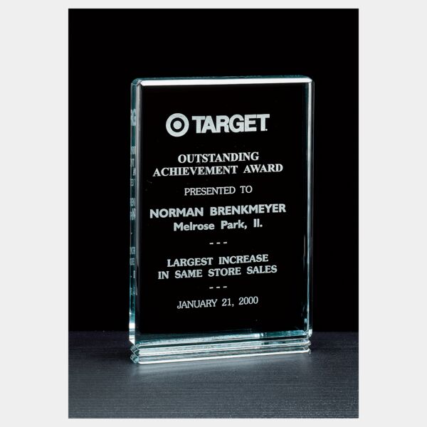 5" x 7 1/2" Classic Series Jade Acrylic Free Standing Award Thumbnail