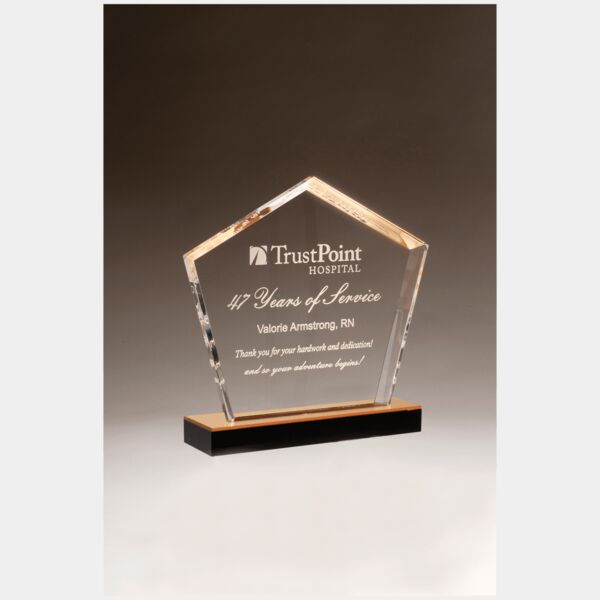 6" x 7" Diamond Series Acrylic with Accent and Mirror Top Base Thumbnail