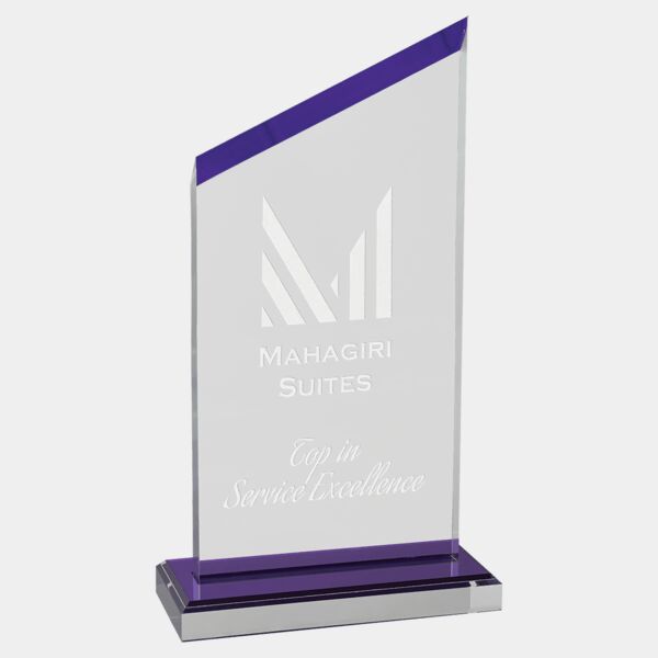 4 1/2 x 8 1/2" Zenith Series Acrylic with Accents, Base with Mirror Top Thumbnail