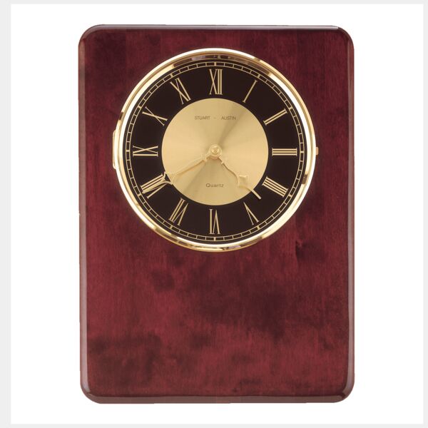 12" x 15" Piano Finish Clock Board with Precut Hole and 1 Keyslot Plaque Only, Clock and Plate Not Included Thumbnail
