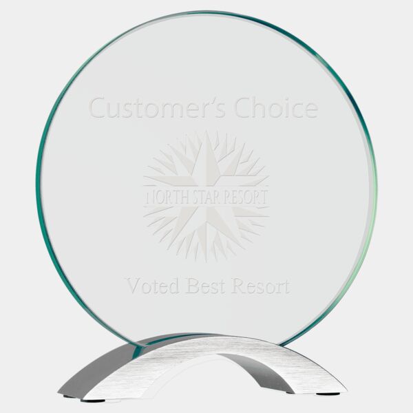 7 1/4" Round Cosmic Glass with Base Thumbnail