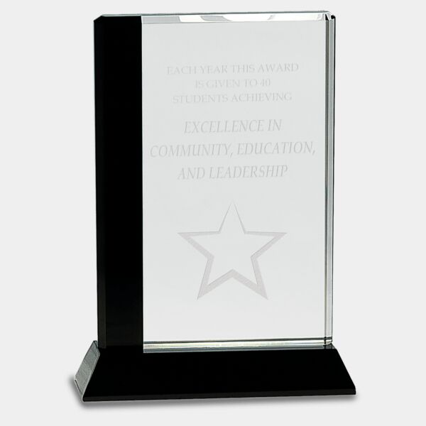 6 1/2" x 9" Edge Crystal on Base Thumbnail