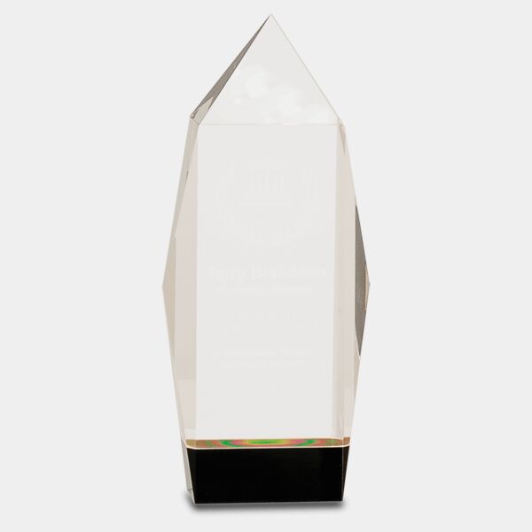 8 3/4" Crystal Facet Rectangle on Base Thumbnail