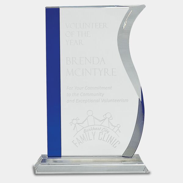 9 3/4" Edge Crystal Wave on Base Thumbnail