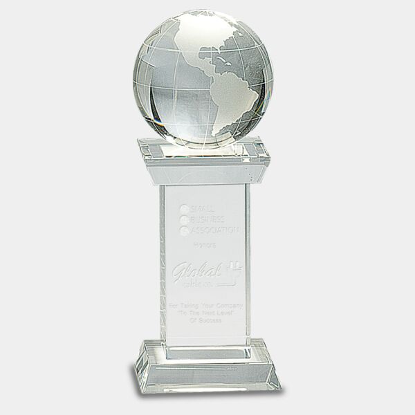 8" Crystal Globe on Tower Thumbnail