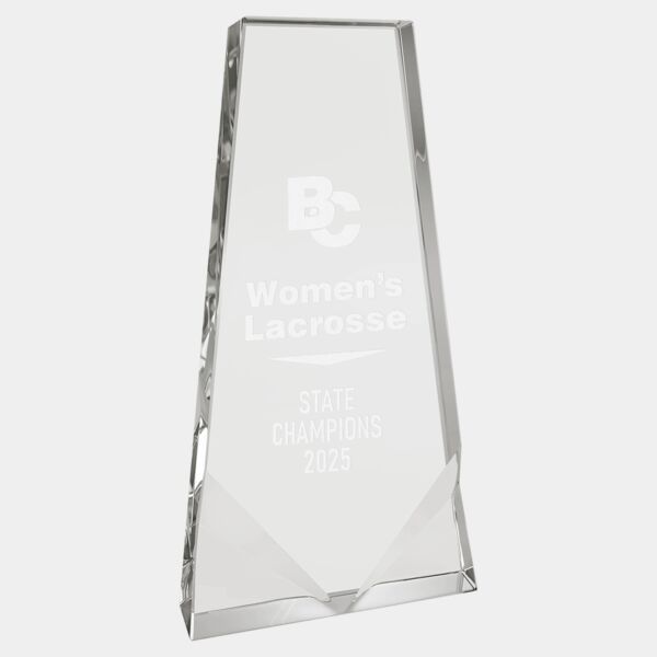 4 3/4" x 9" Crystal Wedge with Two Front Bevels Thumbnail