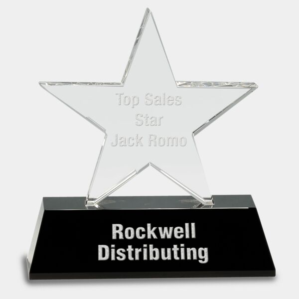 6 3/4" Crystal Star on Pedestal Base Thumbnail