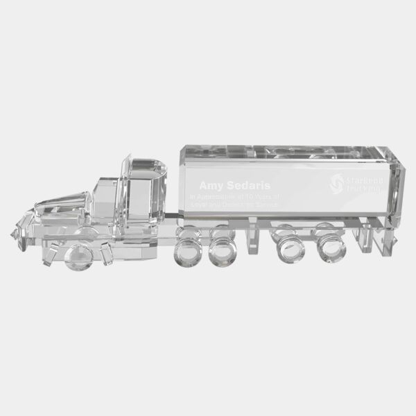 7" x 2 1/4" Crystal Semi Truck Thumbnail