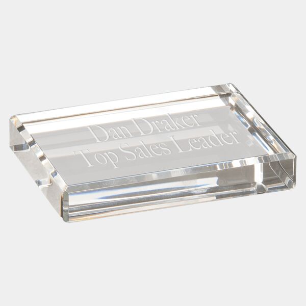 4" x 3" Crystal Rectangle Paperweight Thumbnail
