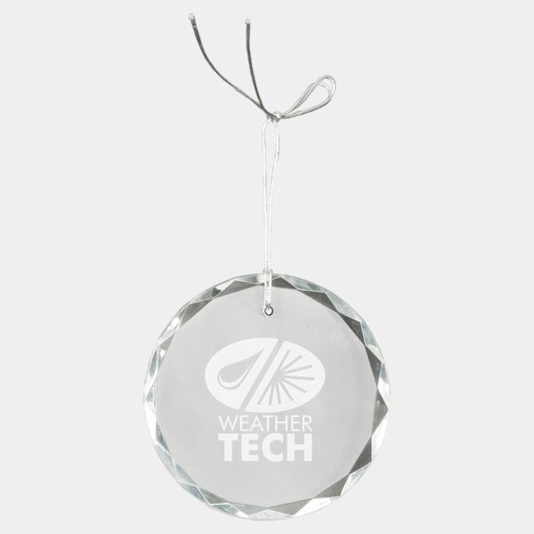 3" Crystal Round Faceted Ornament Thumbnail