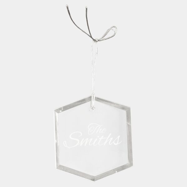3" Crystal Hexagon Ornament Thumbnail