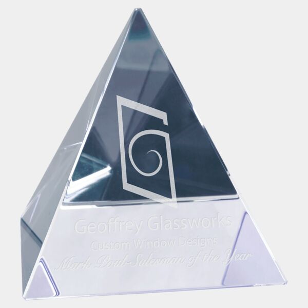 3 1/8" x 3 1/8" x 3 1/8" Crystal Pyramid Thumbnail