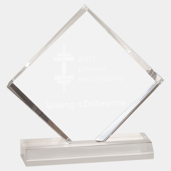 4" x 4" Diamond Jewel Beveled Acrylic Blank Thumbnail