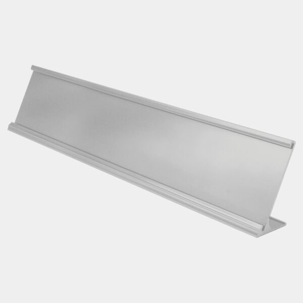 2" x 10", Satin , Kota Pro Aluminum Desk Holder, Fits 1/16" Thick Plastic Insert Thumbnail