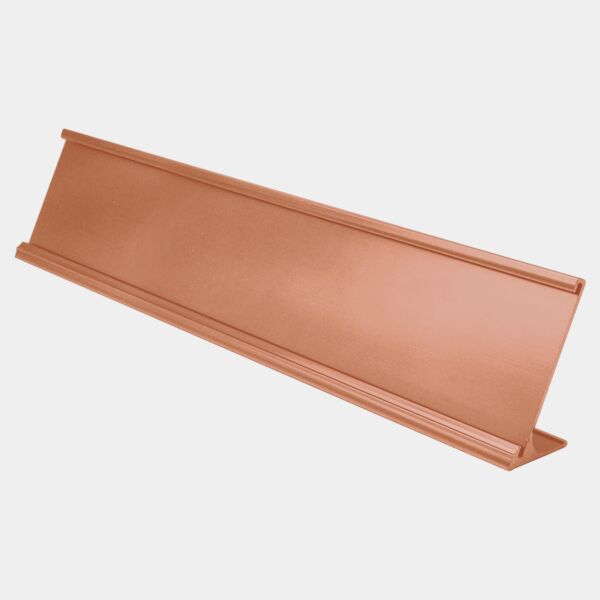 2" x 10", Polished , Kota Pro Aluminum Desk Holder, Fits 1/8" Thick Plastic Insert Thumbnail