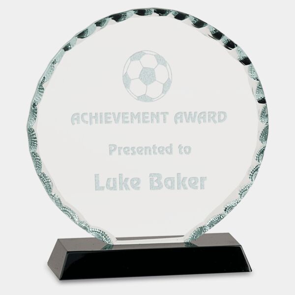 6 1/2" Round Facet Glass on Base Thumbnail