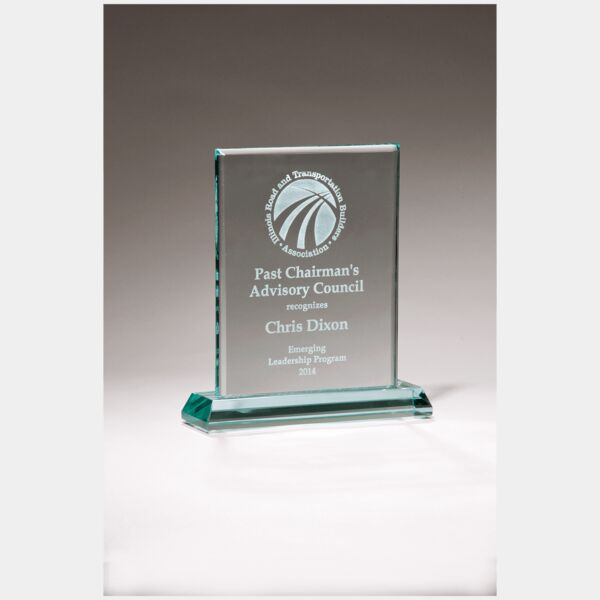 4" x 5" Premium Series Jade Glass Award Thumbnail