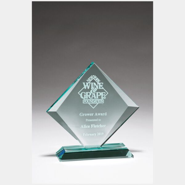 8 5/8" x 8 5/8" Diamond Series Glass Award Thumbnail