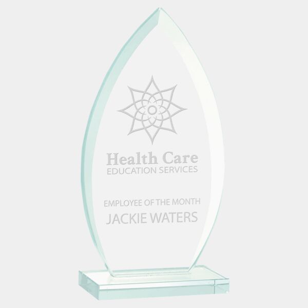 7" Oval Jade Glass Award Thumbnail