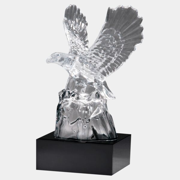 Beatiful Carved Crystal Eagle on a Crystal Base-No Plate Thumbnail