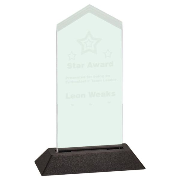 3" x 7" Jade Frosted Arrow Pop-In Acrylic (Base not included) Thumbnail