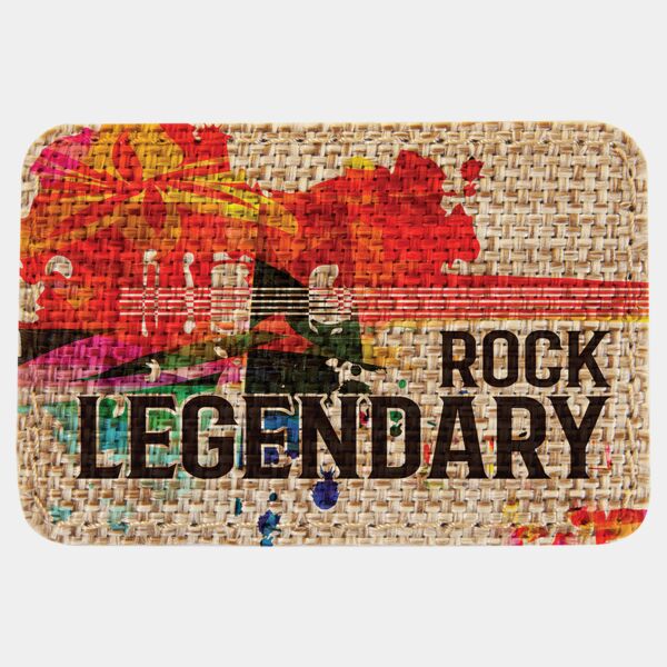 3" x 2" Burlap Rectangle Sublimatable Patch with Adhesive Thumbnail