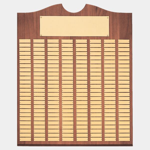 20" x 30"/Plates 7/8" x 2 3/4" American 150 Plate Perpetual Plaque with Brushed Brass Plates Thumbnail