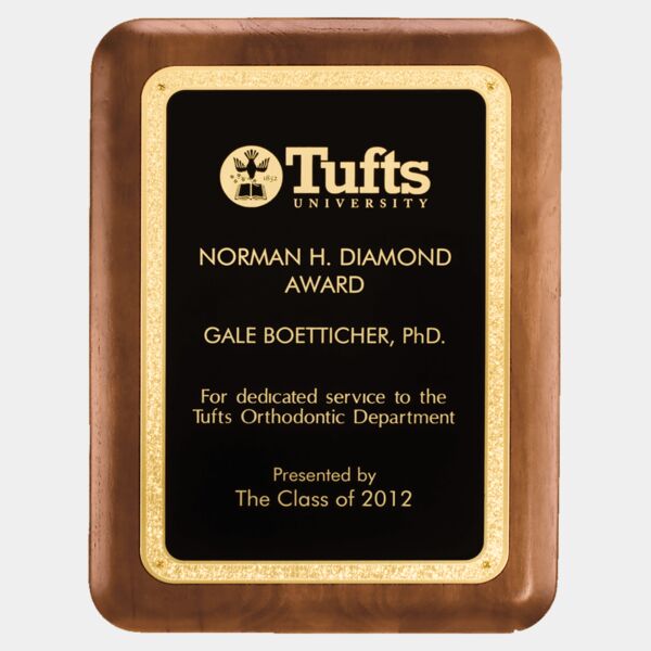 7" x 8" American Plaque with Textured LaserFX Plate with Florentine Border Thumbnail