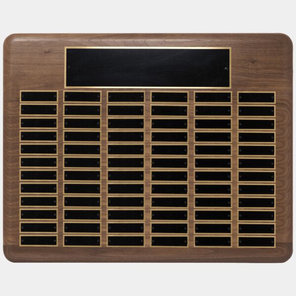 22" x 30"/Plates 7/8" x 2 3/4" American 80 Plate Perpetual Plaque with Brass Plated Steel Plates Thumbnail