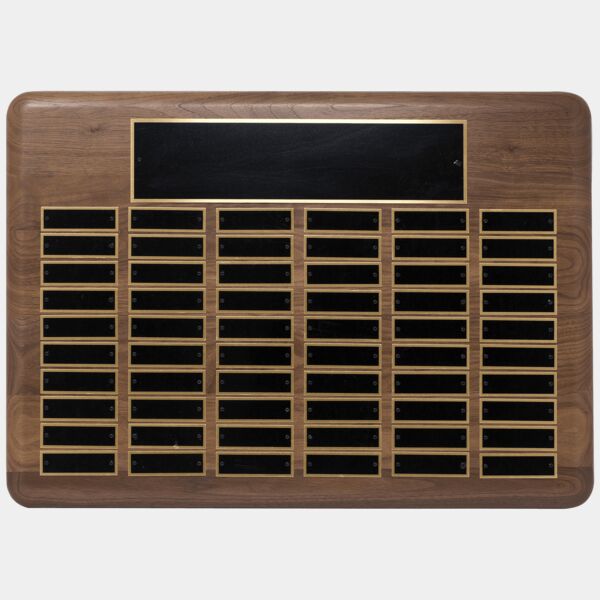 22" x 30"/Plates 7/8" x 2 3/4" American 96 Plate Perpetual Plaque with Brass Plated Steel Plates Thumbnail