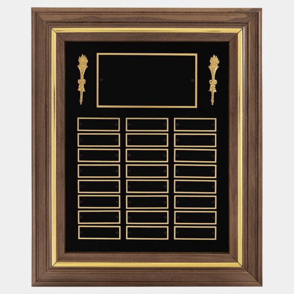 15" x 18"/Plates 7/8" x 2 3/4" American 24 Plate Perpetual Plaque with Brass Plates Thumbnail