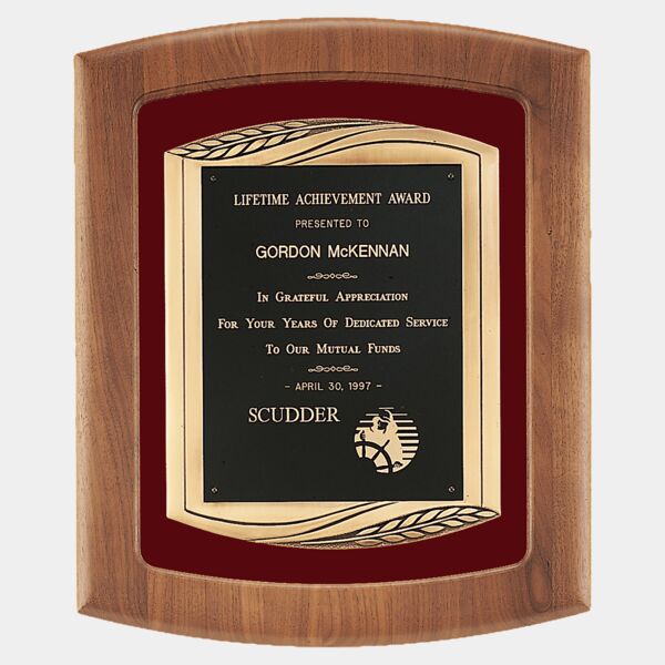 14" x 17" American Frame with Velour Background and Laser Engravable Plate in an Antique Finished Frame Casting Thumbnail