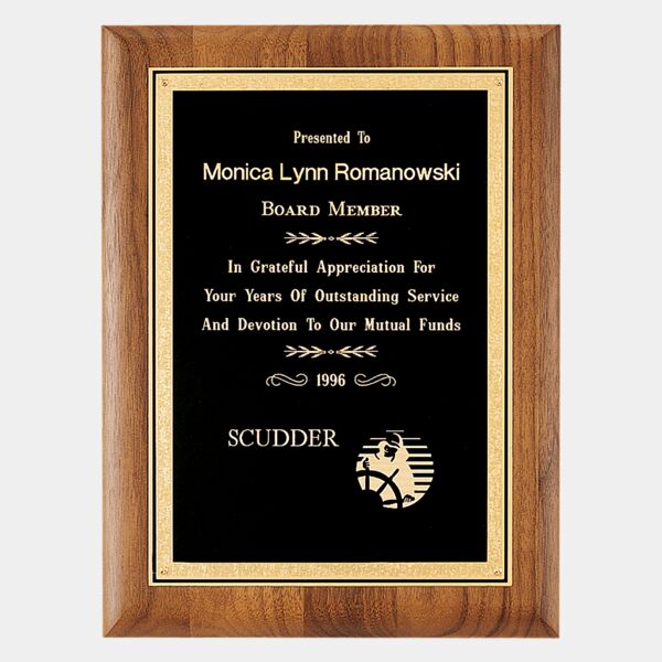 7" x 9" Coventry Series American Plaque with Florentine Border Textured LaserFX Plate Thumbnail