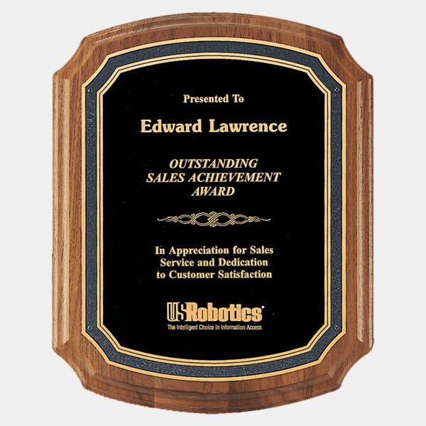 8" x 10 1/2" American Plaque with Florentine Border Textured Plate Thumbnail