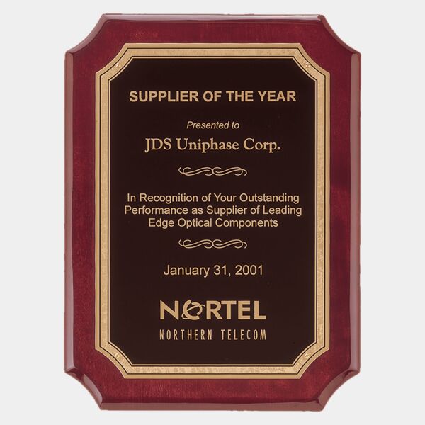 11" x 15" Airflyte Piano Finish Plaque with Border LaserFX Plate Thumbnail