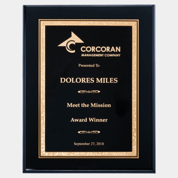 7" x 9" Airflyte High Gloss Plaque with Florentine Design LaserFX Plate Thumbnail