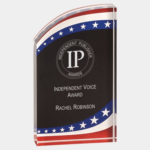 3 1/2" x 6" Stars & Stripes Rounded Acrylic Thumbnail