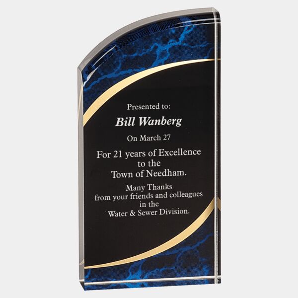 3 1/2" x 7" Marble Rounded Acrylic Thumbnail