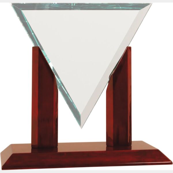 8" x 8" x 8" Diamond Triangle Glass Replacement Blank Thumbnail