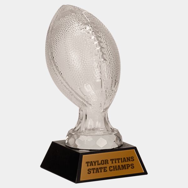 7 1/2" Glass Football with Marble Base Thumbnail