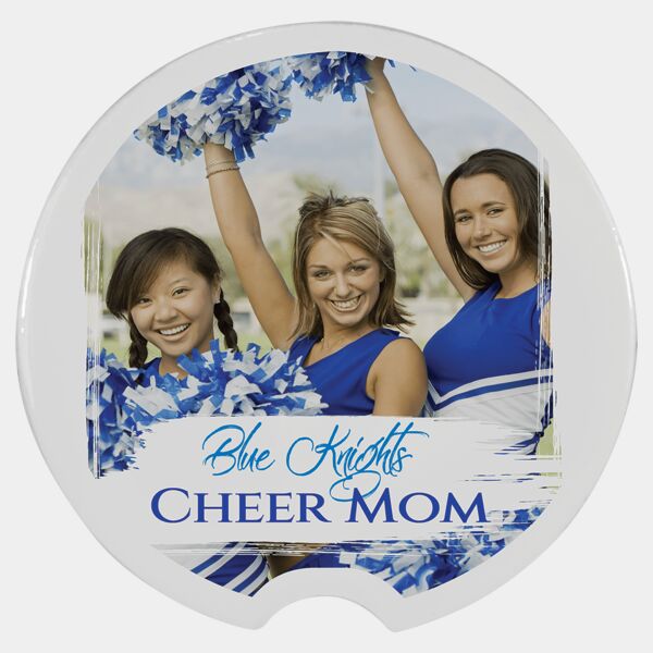 2 1/2" Gloss Ceramic Car Coaster Thumbnail