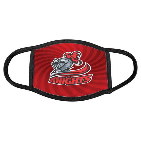 6 1/2" x 5 1/2" Large Sublimatable Face Mask with Trim & Ear Loops Thumbnail