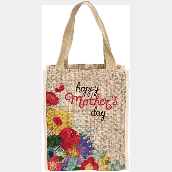 8" x 10" Burlap Sublimatable Gift Bag with 3" Gusset Thumbnail