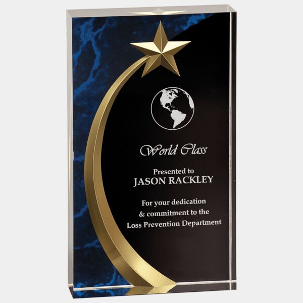 7 3/4" Marble Square Shooting Star Acrylic Thumbnail