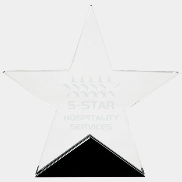 6 3/4" x 6 1/2" Glass Star on Base Thumbnail